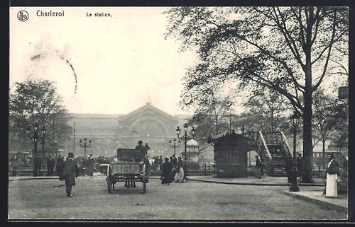 Cpa charleroi station - charleroi,,