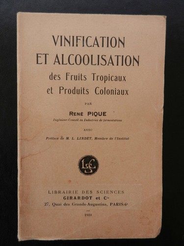 Pique vinification et - r., "vinification