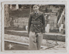 Boy Beret Board Clinical Costume - Antique Photo (Small) Snapshot 1936