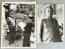2 Vintage Photo 1929 Japanese General Kazushige Ugaki Japan Military Medal