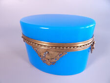 19th Century Blue Opaline Box Set