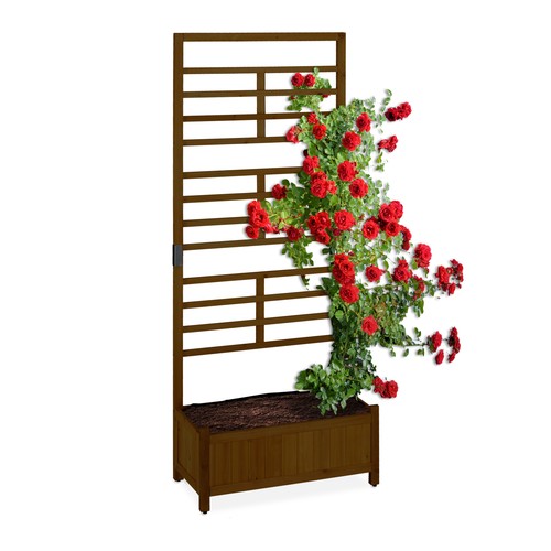 Jardiniere bois bac - , fleurs