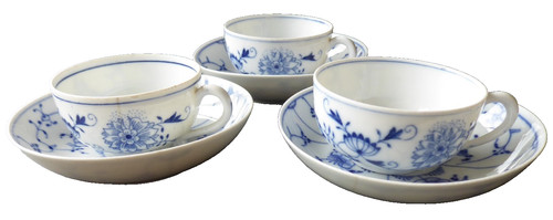 Tasses thé porcelaine - 3, en