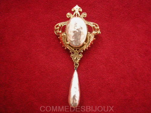 Broche vintage miroir belle - broche,