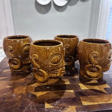 Vintage Bora Head Hunter Tiki Mugs DW546 - Set Of 4 - Headhunter Cocktail Bar