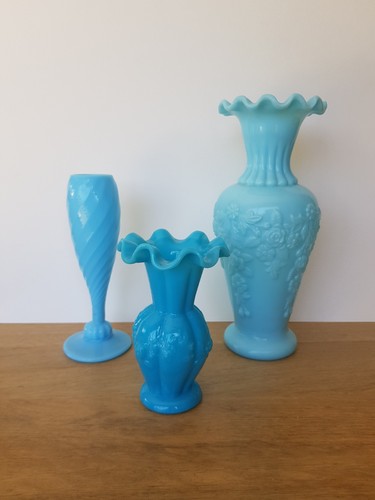Lot vases bleus - de,