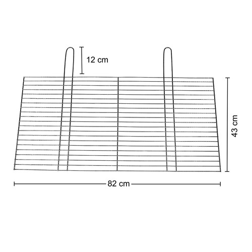 Grille barbecue 82x43 rust - grille,