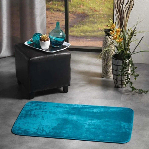 Tapis bleu canard flanelle - ,