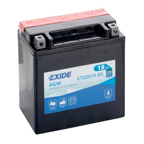 Batterie moto exide - moto, etx20ch-bs