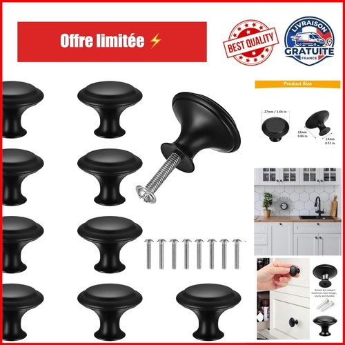 Boutons porte rond acier - de,