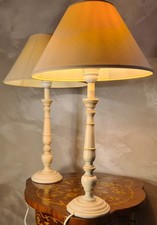 paire de lampes de chevet bois