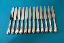 12 CHRISTOFLE tableware knives model MARLY silver metal covered 19.5 cm