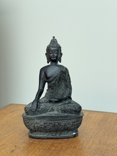 Statue bouddha bronze patine - statue,