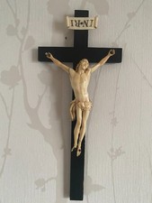 ANCIEN BEAU CRUCIFIX CHRIST SCULPTÉ XIXème  CROIX BOIS- ANTIQUE CARVED