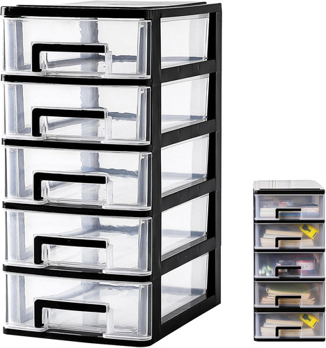 Commode plastique avec 5 - commode, en