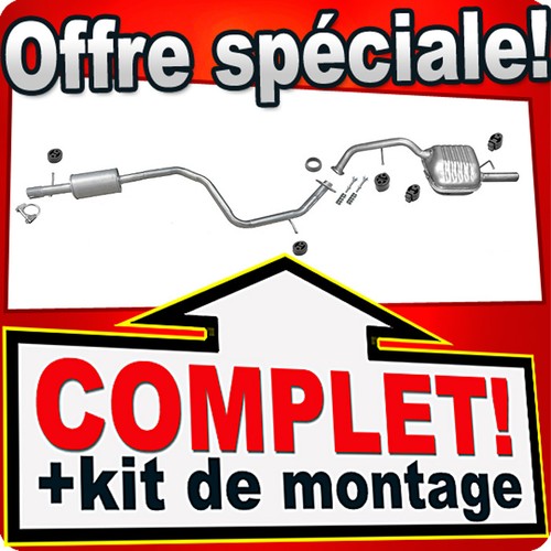 Ligne pot échappement - d'échappement, pour