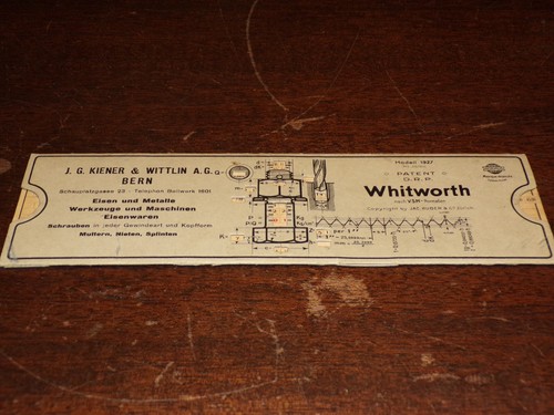 Règle calcul whitworth - calcul,