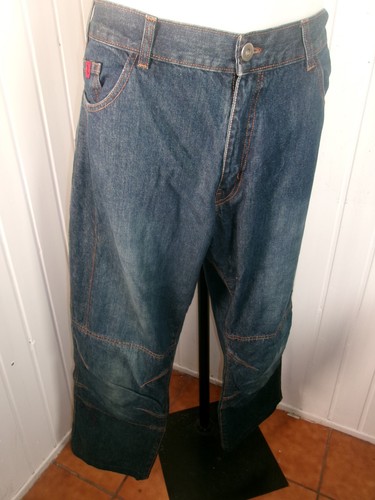 Pantalon jeans moto - , coton