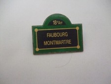 PINS  PLAQUE RUE  PARIS  FAUBOURG MONTMARTRE