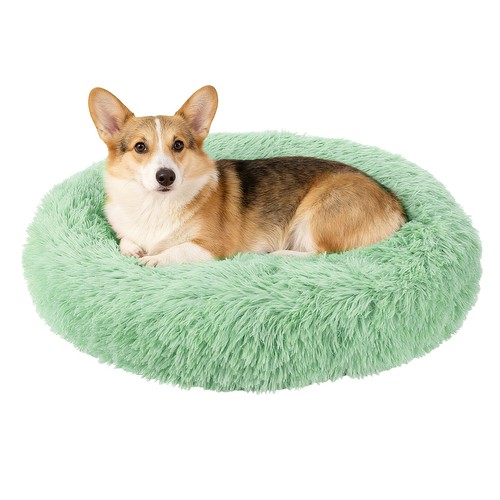 Lit rond peluche douce