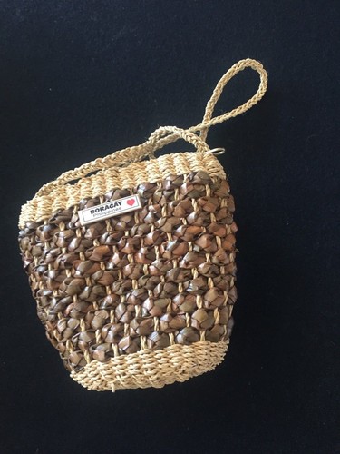 Wicker rattan handbag tote - rattan,