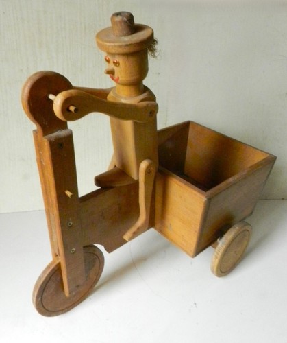 Ancien jouet chariot - chariot, bois