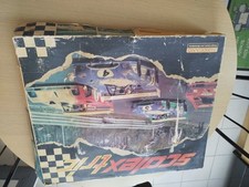 Circuit auto Scalextric Meccano années 60 2 Voitures Ferrari Tyrrell complet 