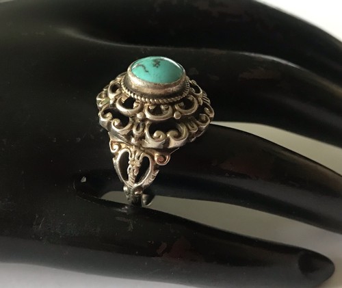 Bague argent turquoise - argent,
