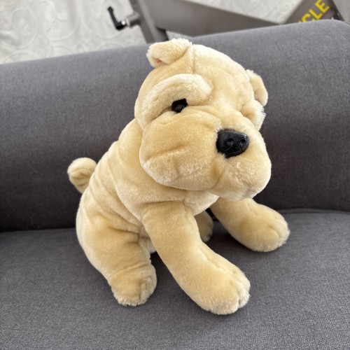 Peluche chien shar pei beige - peluche,