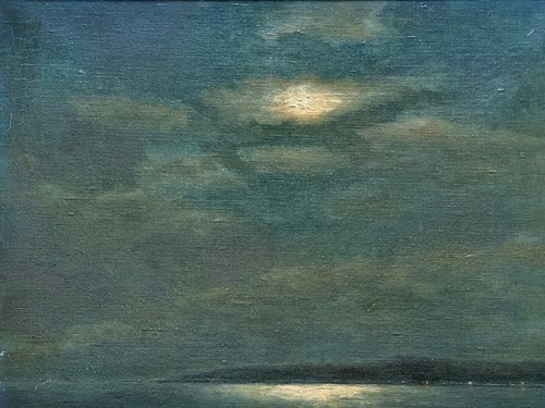 Tableau ancien clair lune - tableau,