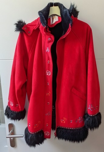 Veste femme rouge noir - veste, rouge/noir