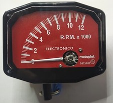 COMPTE-TOURS MOTOPLAT ROUGE 12000 RPM 2 TEMPS DREHZAHLMESSER KROBER STYLE