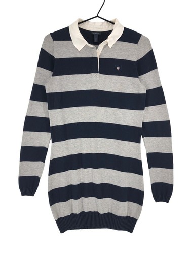 Robe gant col rayée - robe,
