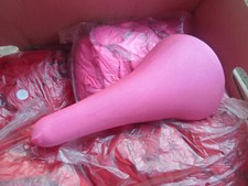 NOS Couvre-selle en polyester housse protege selle vintage rose