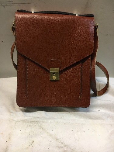 Ancienne besace cuir marron - ancienne,