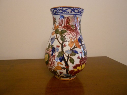 Vase bulbe gien - gien, décor