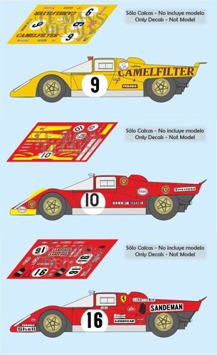 Décal ferrari 512 mans - décal, m