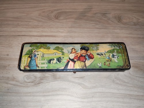 Ancien plumier carton - ancien, bouilli