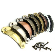 Poignées coquille anciennes en fer massif pour tiroirs décoration intérieure