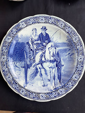 Large Delfts Boch Netherlands wallplate typical dutch scene . Marked back