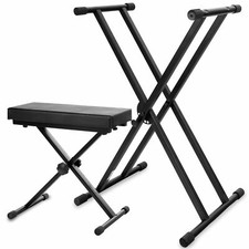 Set de Banquette ed Support Clavier Numerique Piano Digital Banc Siege Crochet