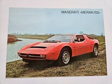 MASERATI MERAK SS SALES BROCHURE 1978 1979