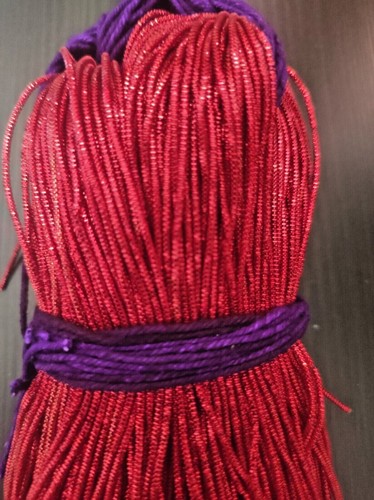 Fil broder frisé - frisé, rouge
