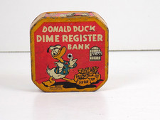 1939 Walt Disney Productions Donald Duck Dime Automatic Register Bank