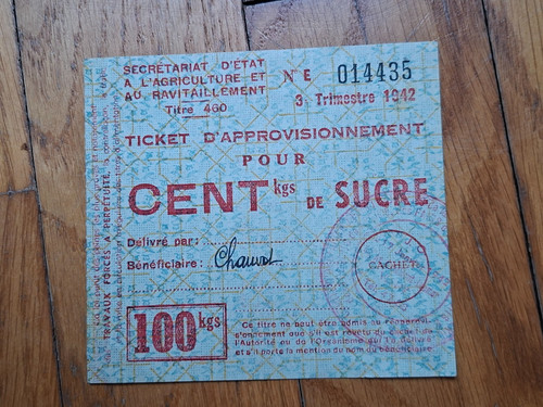 Rationnement ticket - -,