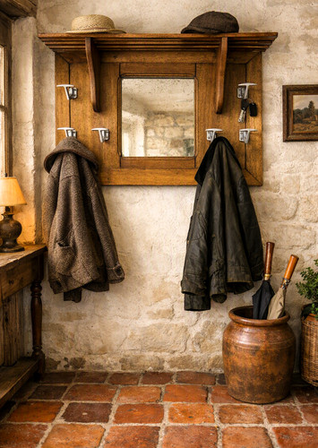 Miroir porte manteau - , en