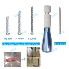 Dental Micro Fixation Screws Mini Cylinder GBR Graft Screw Cylindrical ∅1.1mm