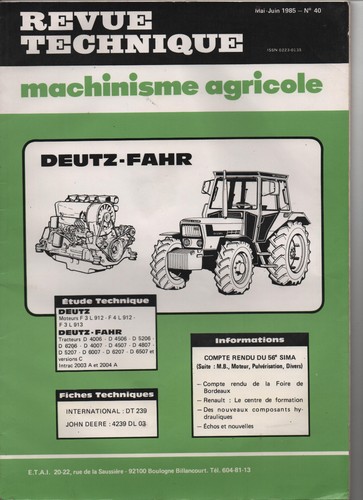 Fahr deutz 4006 4506 5206 - fahr,