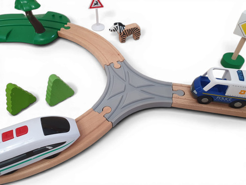 Croisement voies train - croisement,
