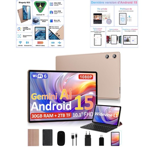 Tablette pouces android 15 - 10,